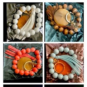 Tassel Beads Bracelet Keychain Wristlet Key Ring Backpack Handbag